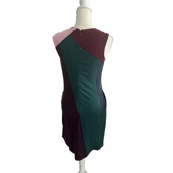 eSHAKTI Multicolor Colorblock A Line Dress Size 2 - Picture 2 of 5